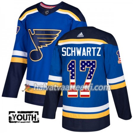 Lasten NHL St. Louis Blues Pelipaita Jaden Schwartz 17 Adidas 2017-2018 Blue USA Flag Fashion Authentic Lasten NHL St. Louis Blues Pelipaita Jaden Schwartz 17 Adidas 2017-2018 Blue USA Flag Fashion Authentic